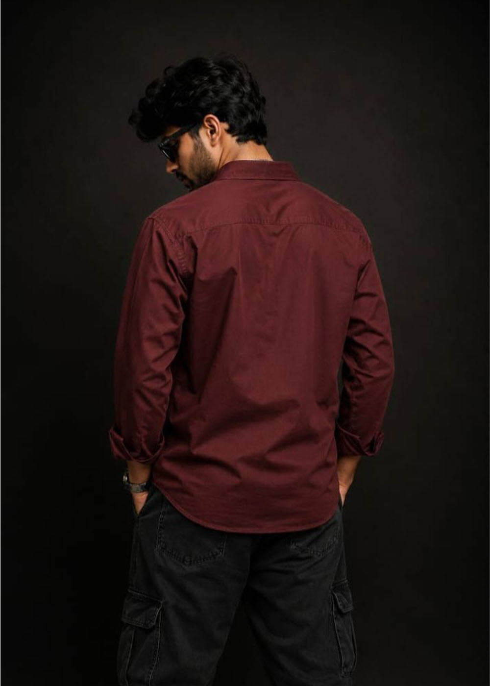Stretchable Relaxed-Fit Formal Plain Shirt