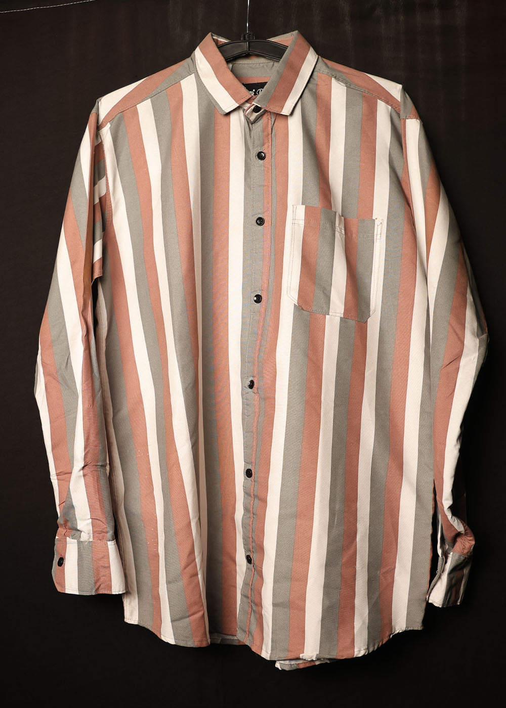 Men's Slim-Fit Vertical Striped Oxford Shirt