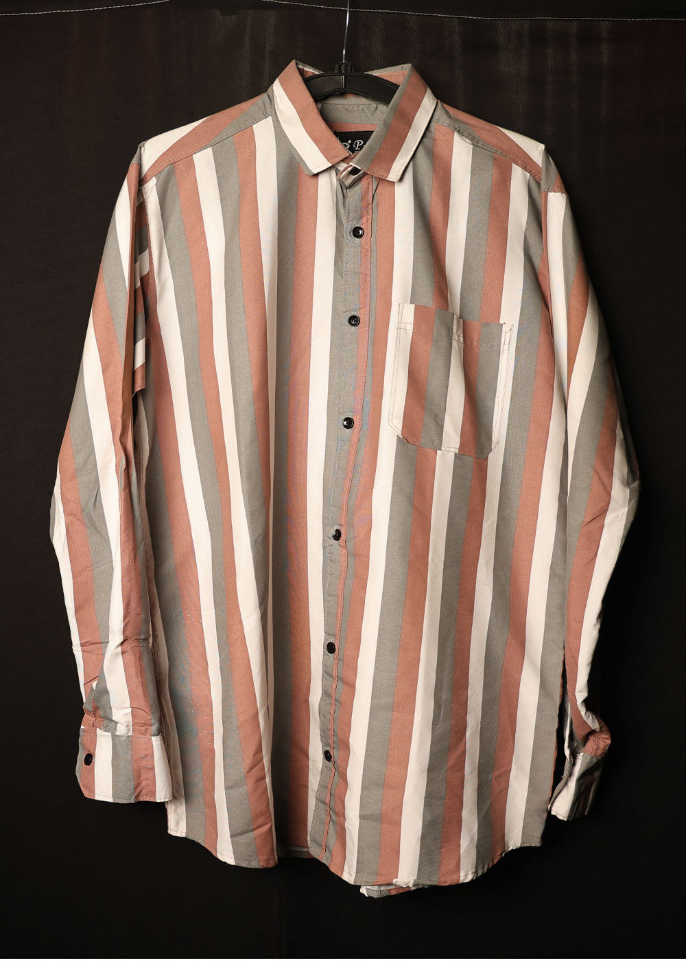 Casual Linen-Blend Striped Button-Down