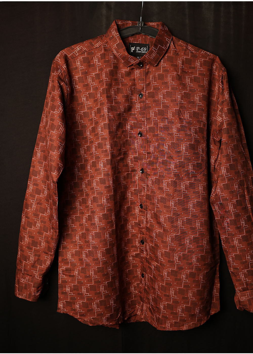 Men's Classic Solid Denim Button-Up